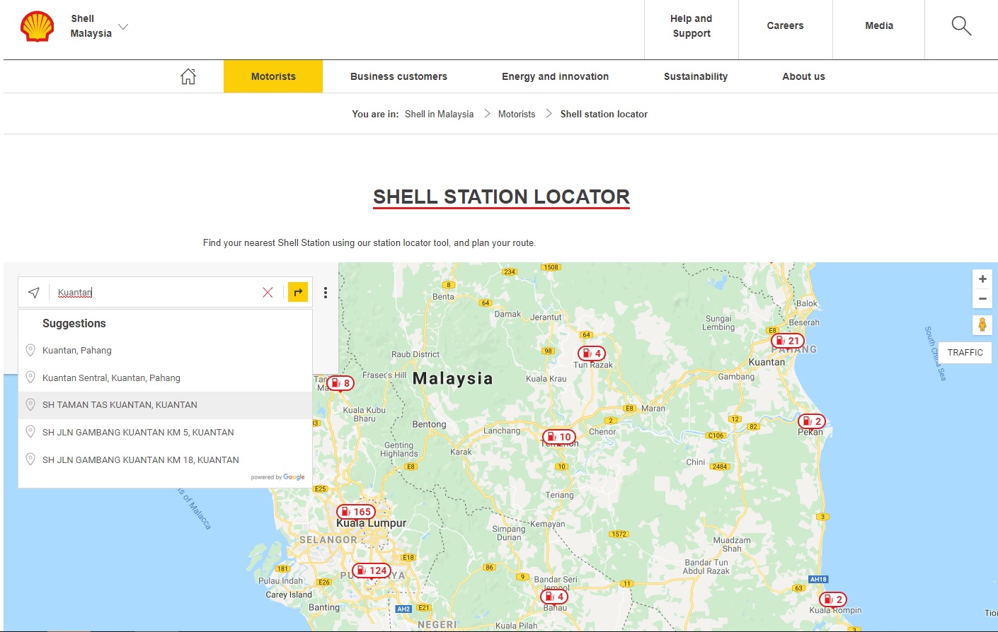 How can I find the opening hours of Shell stations? Shell