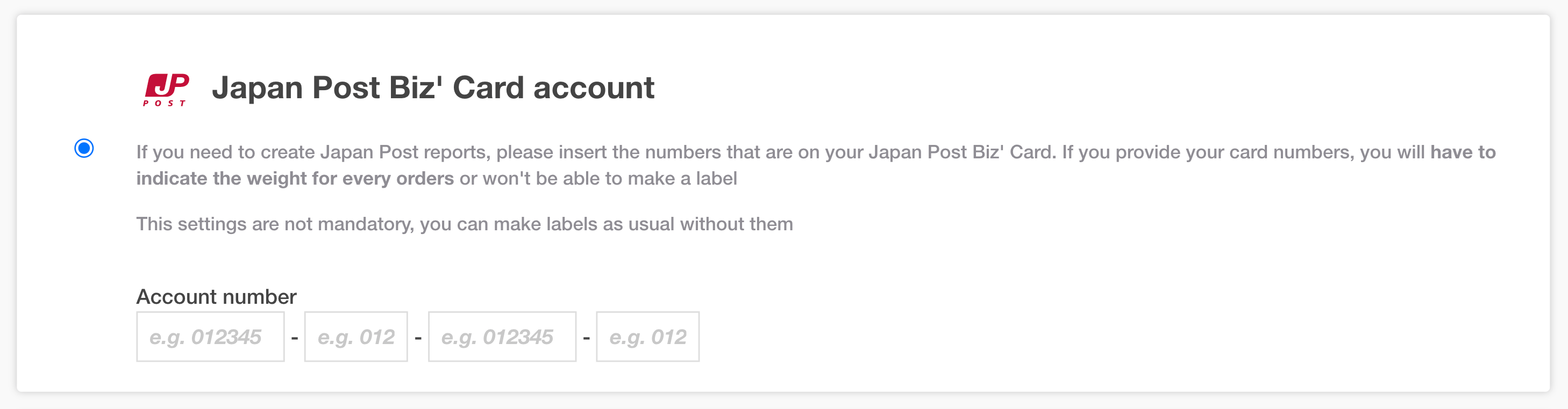 How to connect your Japan Post International account to ship with Ship