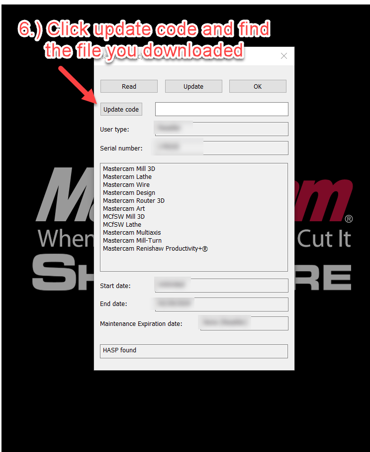 Local Hasp updating process