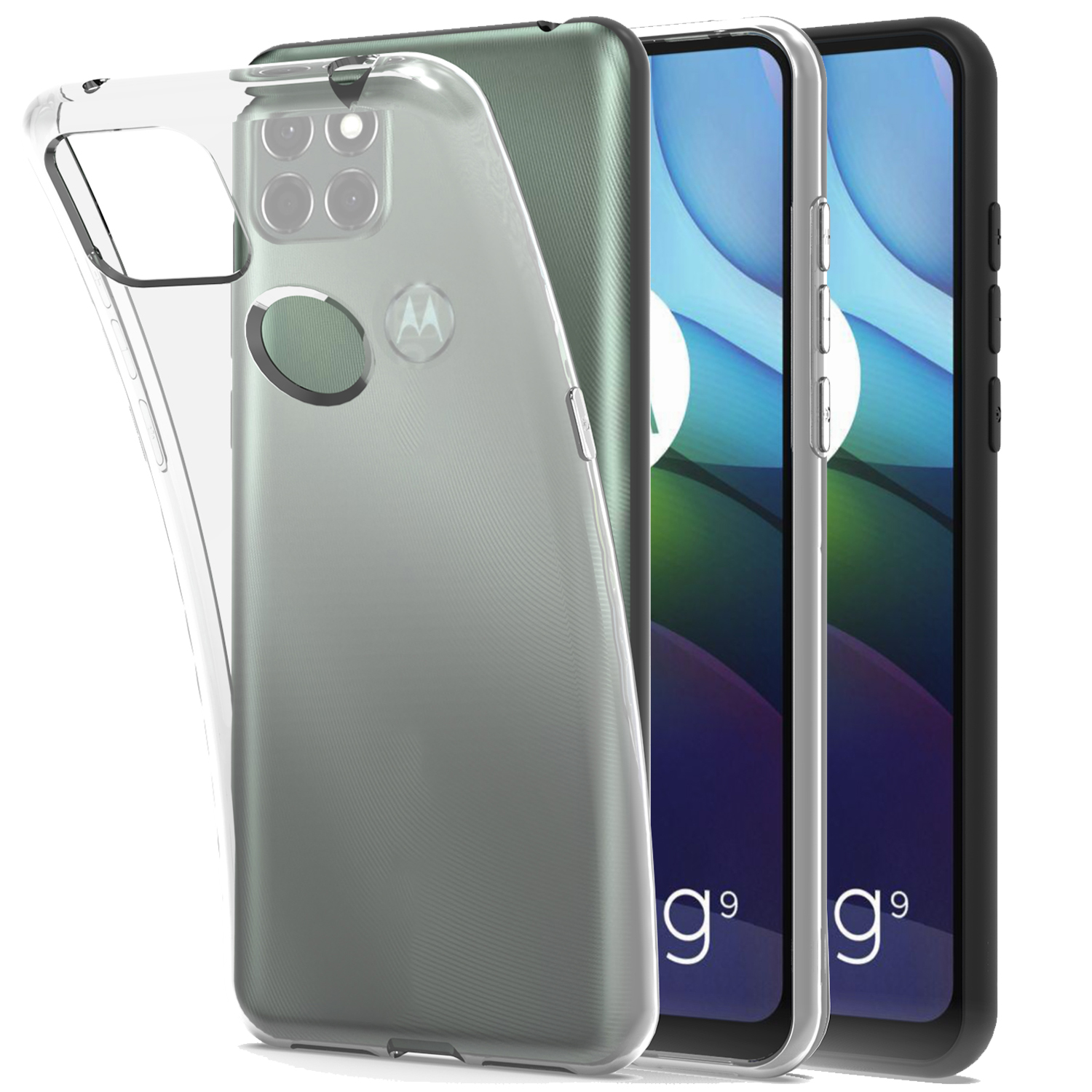 Fit Motorola Moto G9 Power Case + Screen Protector Slim TPU Thin Phone