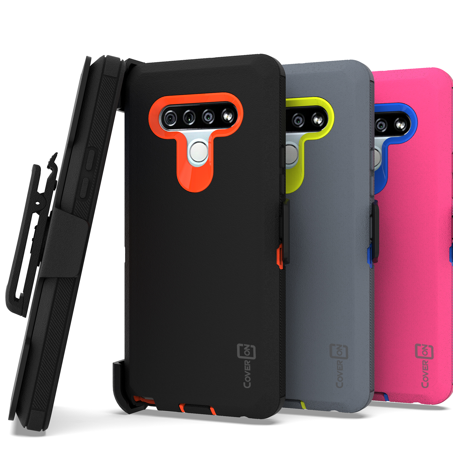 For LG Stylo 6 Shockproof Military Grade Belt Clip Holster Hard Cover