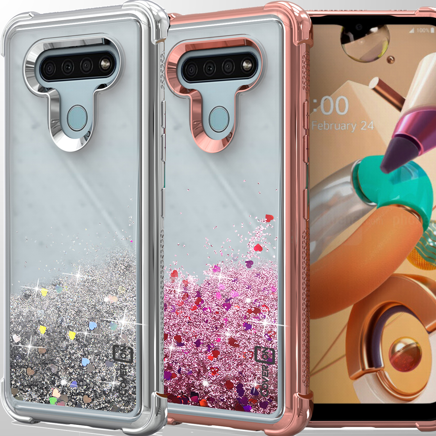 For LG Stylo 6 Case Glitter Bling TPU Rubber Slim Clear Shockproof Phone Cover eBay