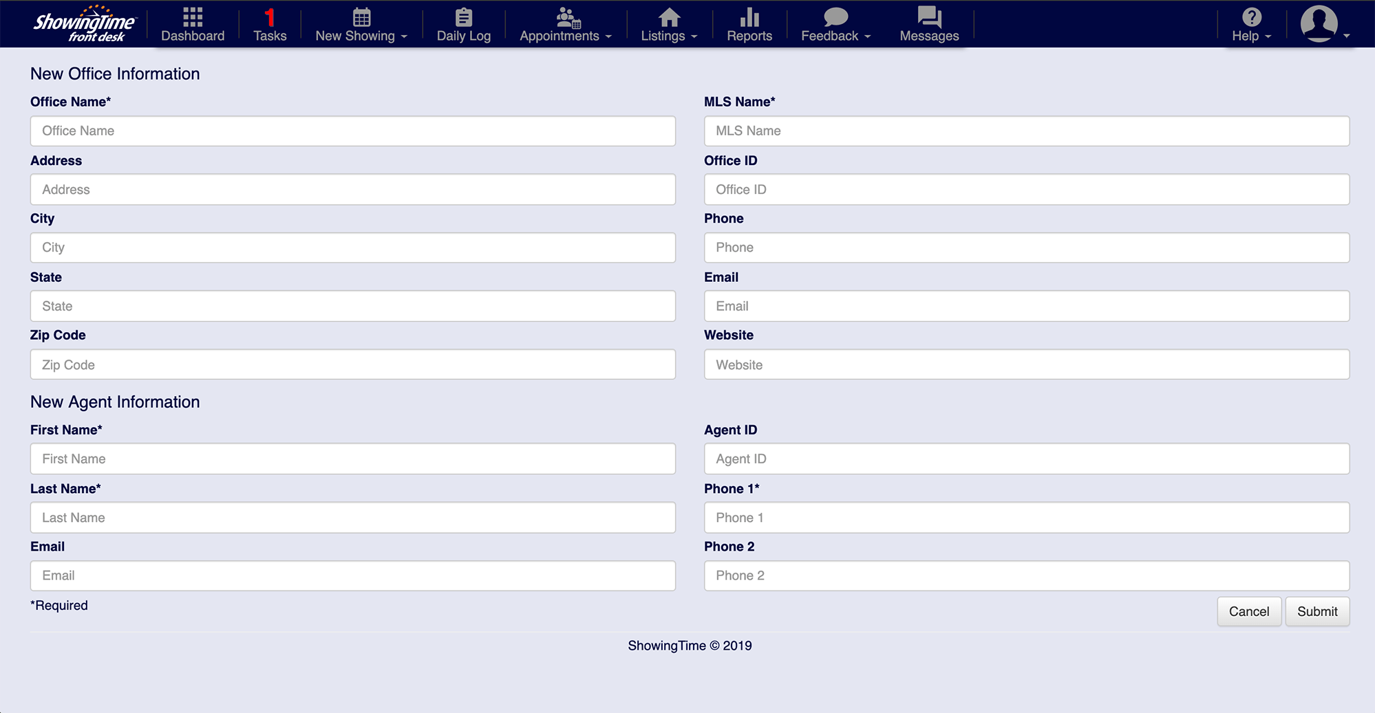 Can buyer's agents calling in be added manually to Front Desk