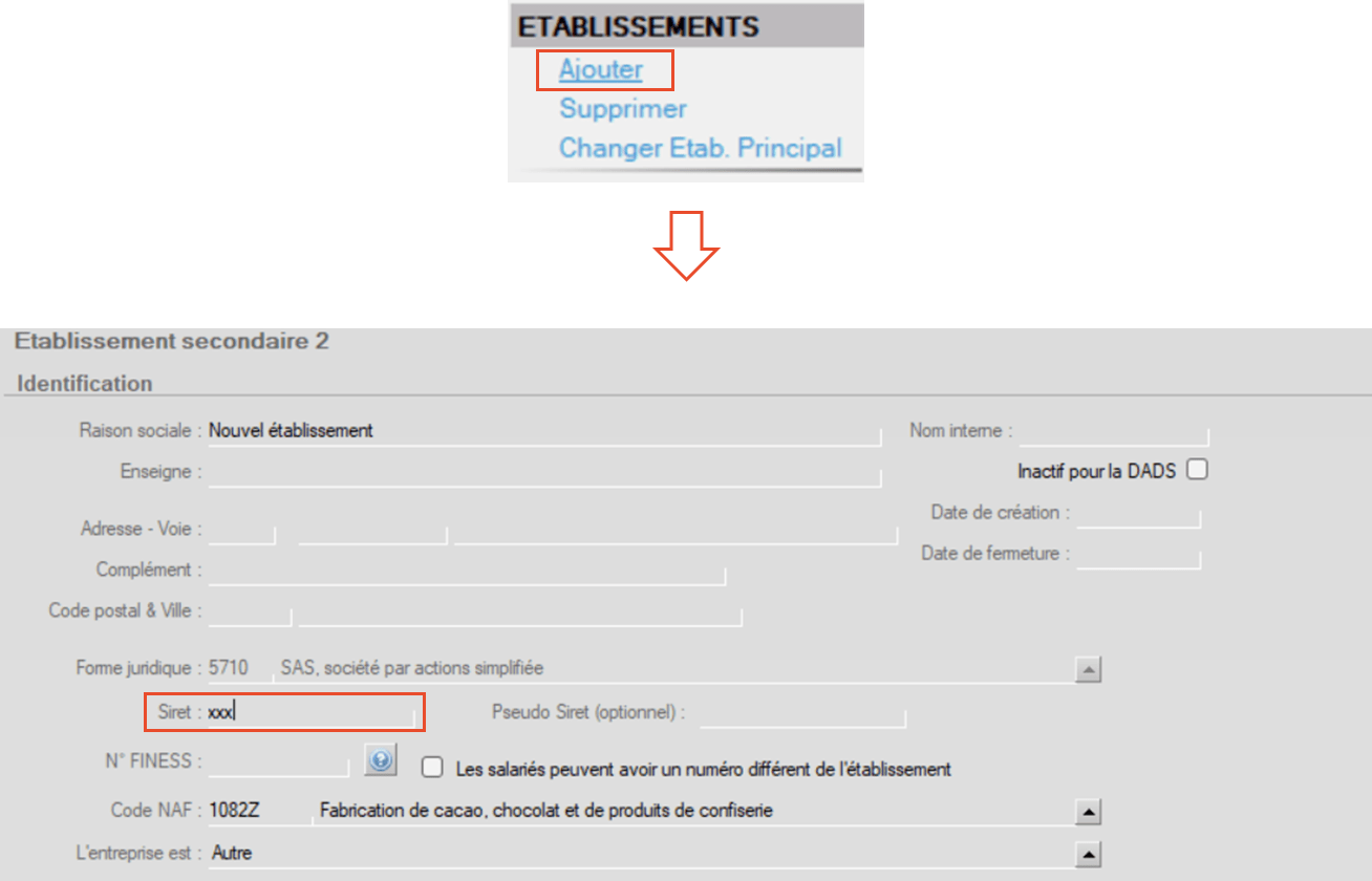 FAQ DSN Changement de SIRET Silae Paie