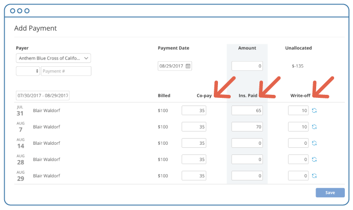 Adding an insurance payment SimplePractice Support