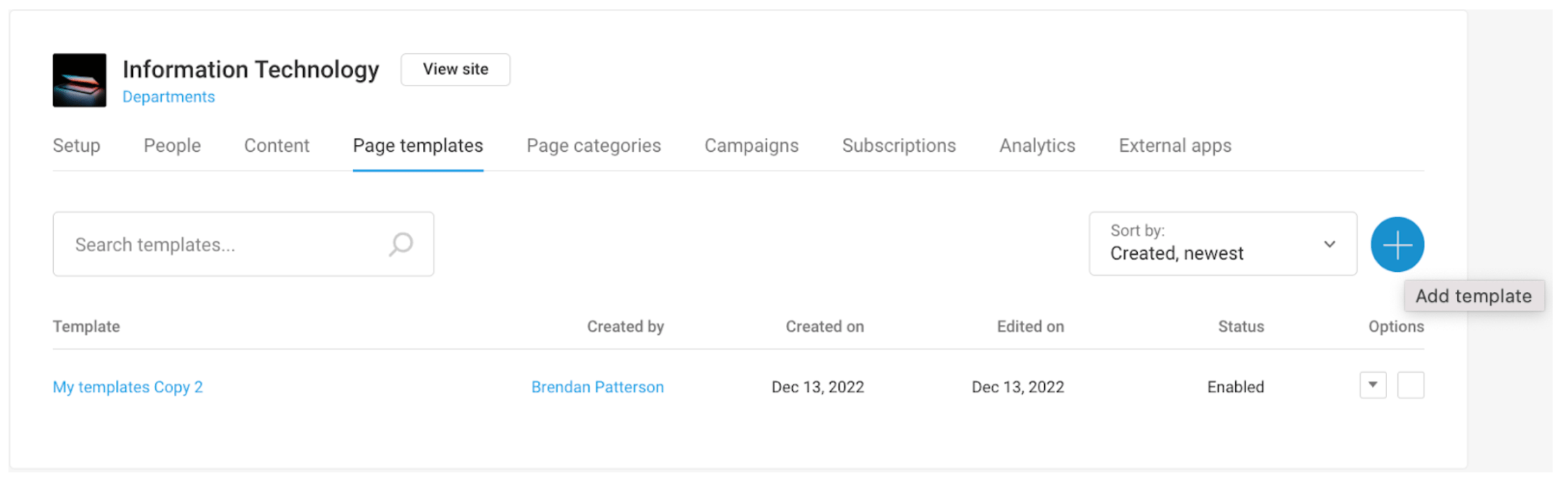 Page Templates Simpplr
