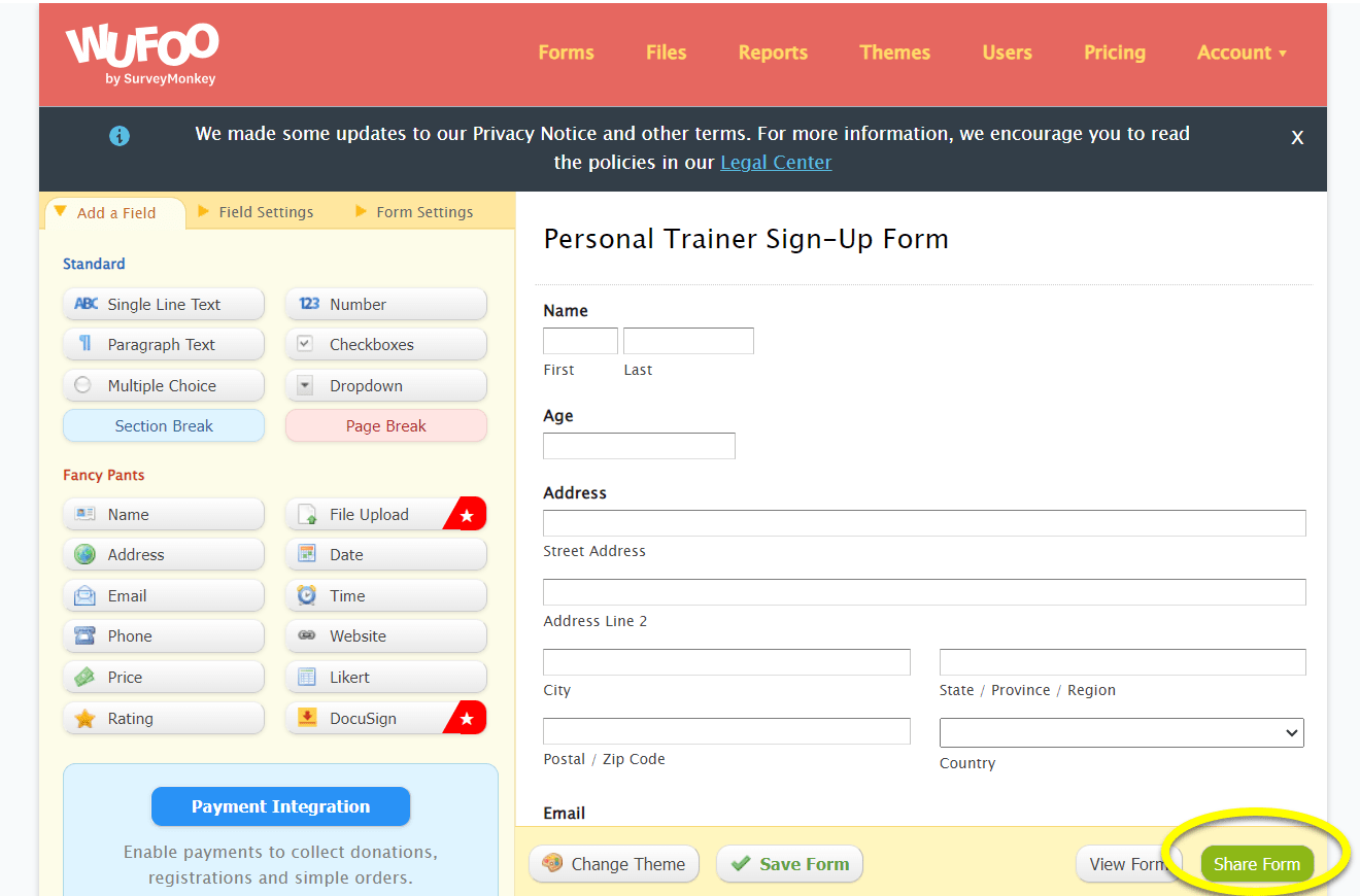 Wufoo Online Form Builder SiteSwan Support(04)