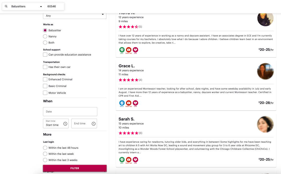 How to search for sitters Support Sittercity