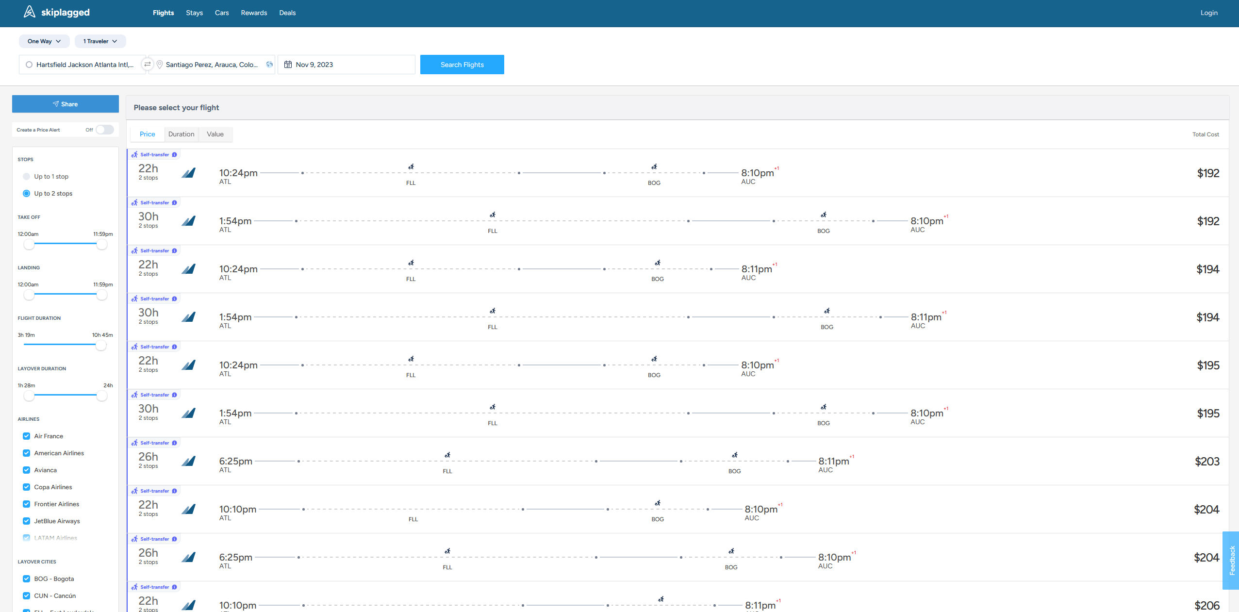 Selftransfer/Virtual Interlining Flights Skiplagged Support