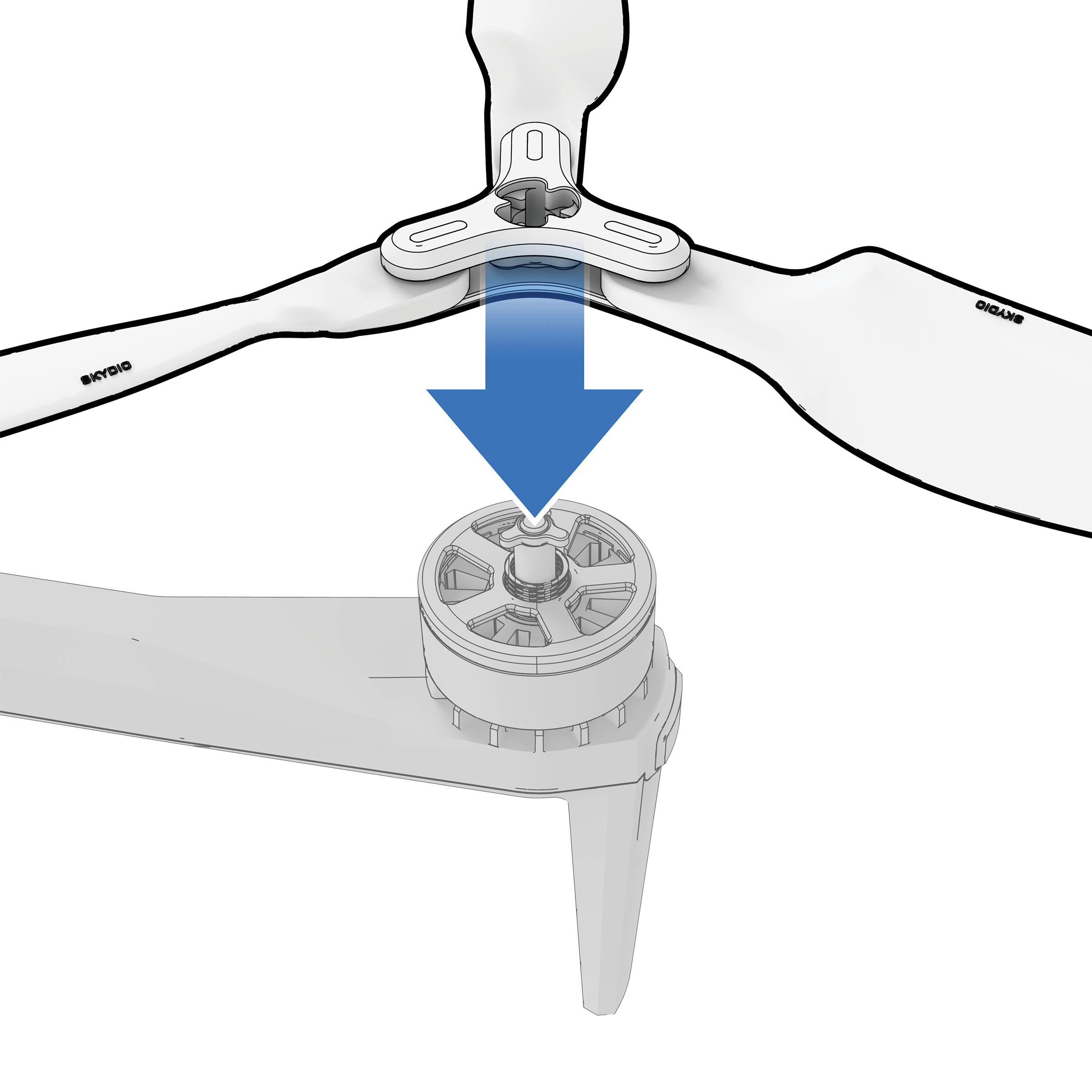 How to replace Skydio X10 propellers Skydio