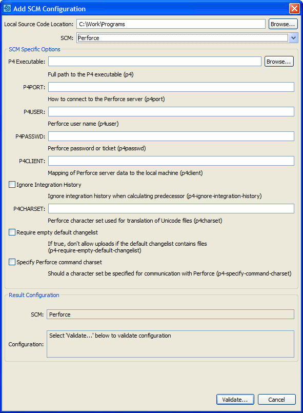Perforce Integration Collaborator Documentation