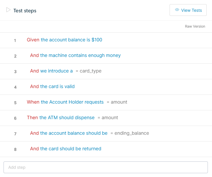 Writing scenarios with Gherkin syntax CucumberStudio Documentation