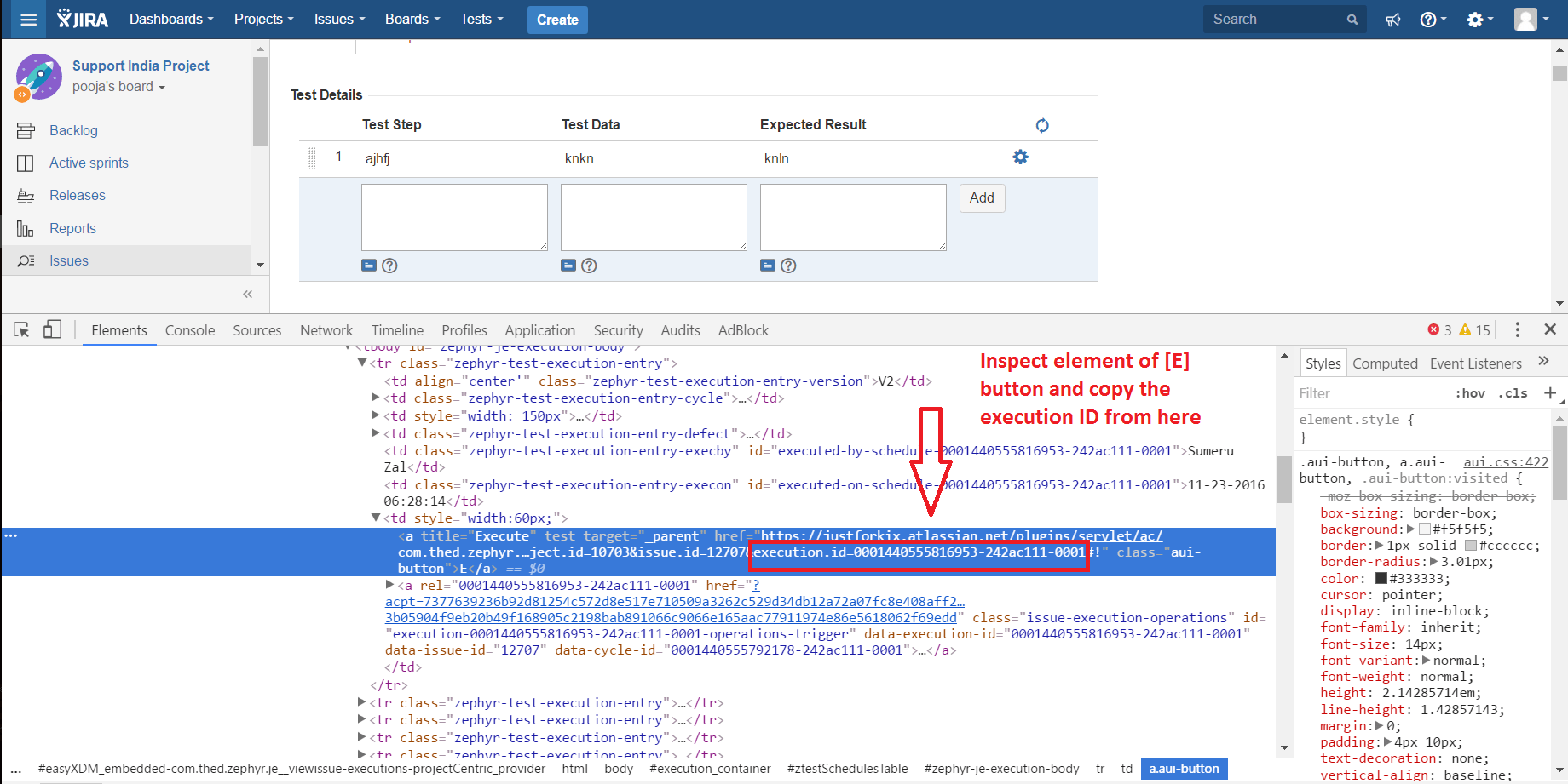 Sample java code to upload test execution attachment