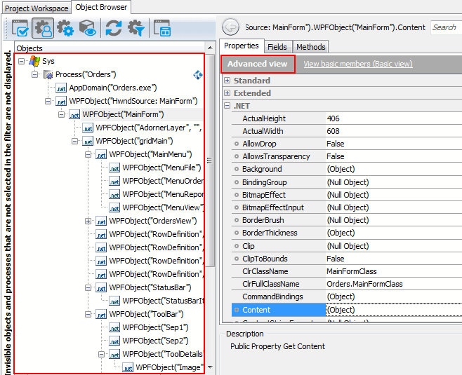 Accessing Native Properties and Methods of WPF Objects