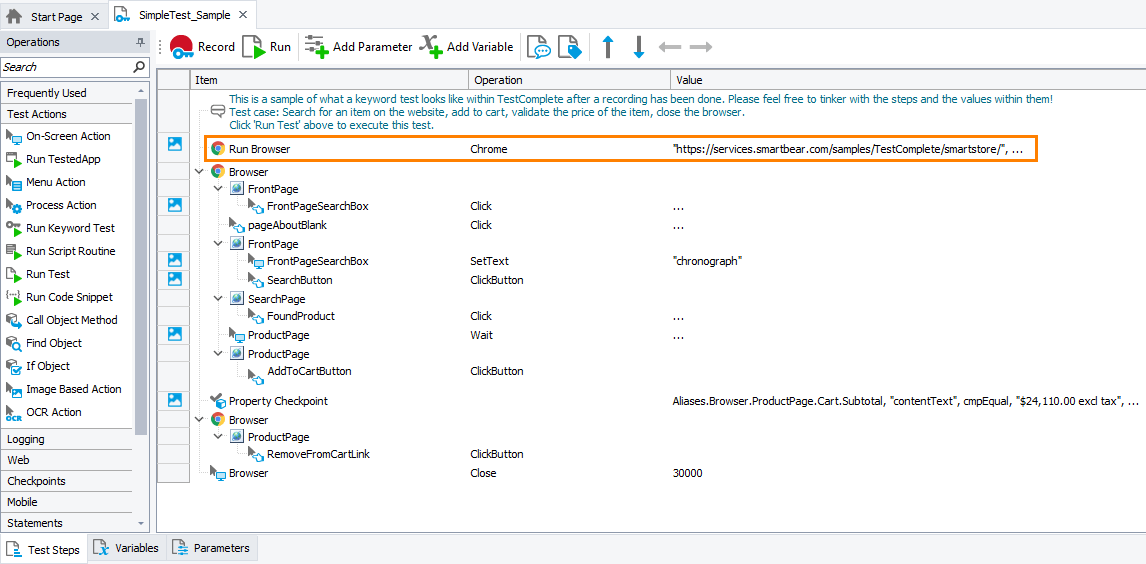 Run Browser Operation Documentation