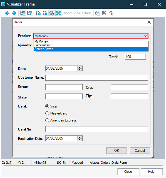 Visualizer Frame Window Documentation