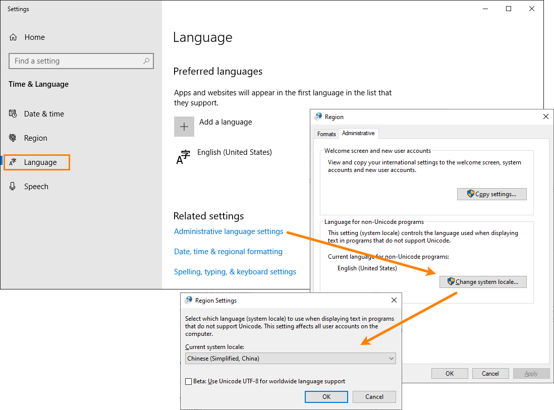 Setting a Language for NonUnicode Applications TestLeft Documentation