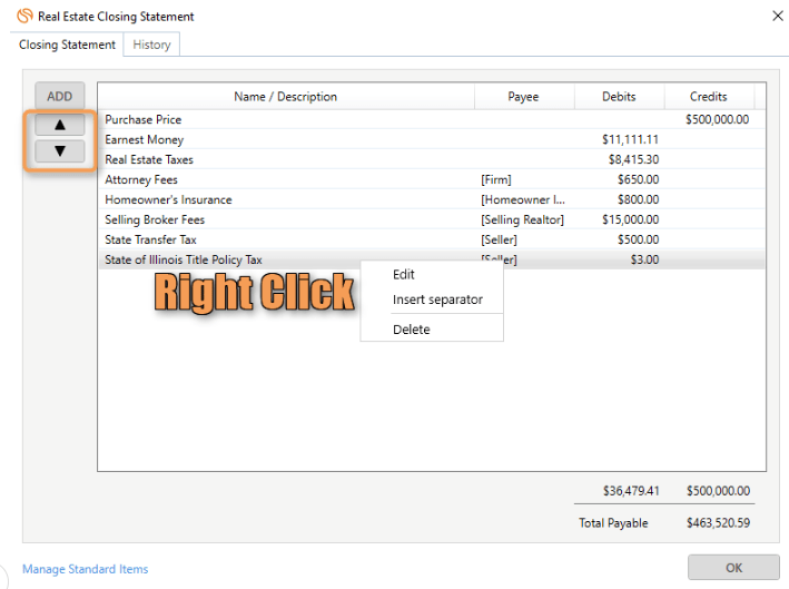 Set up a Real Estate Closing Statement Smokeball Support Hub
