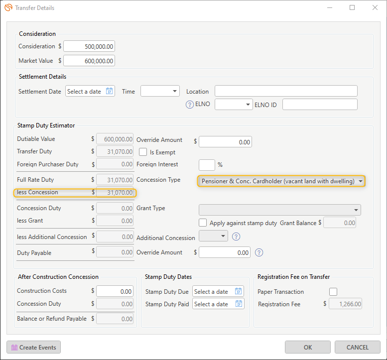 VIC Stamp Duty Pensioner and Concession Cardholder Reduction