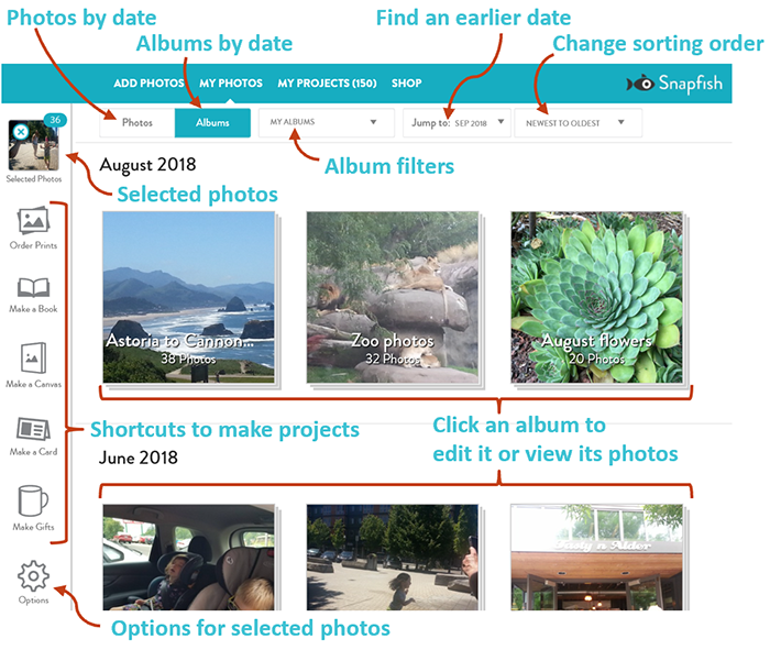 MY PHOTOS all your online albums and photos Snapfish Help