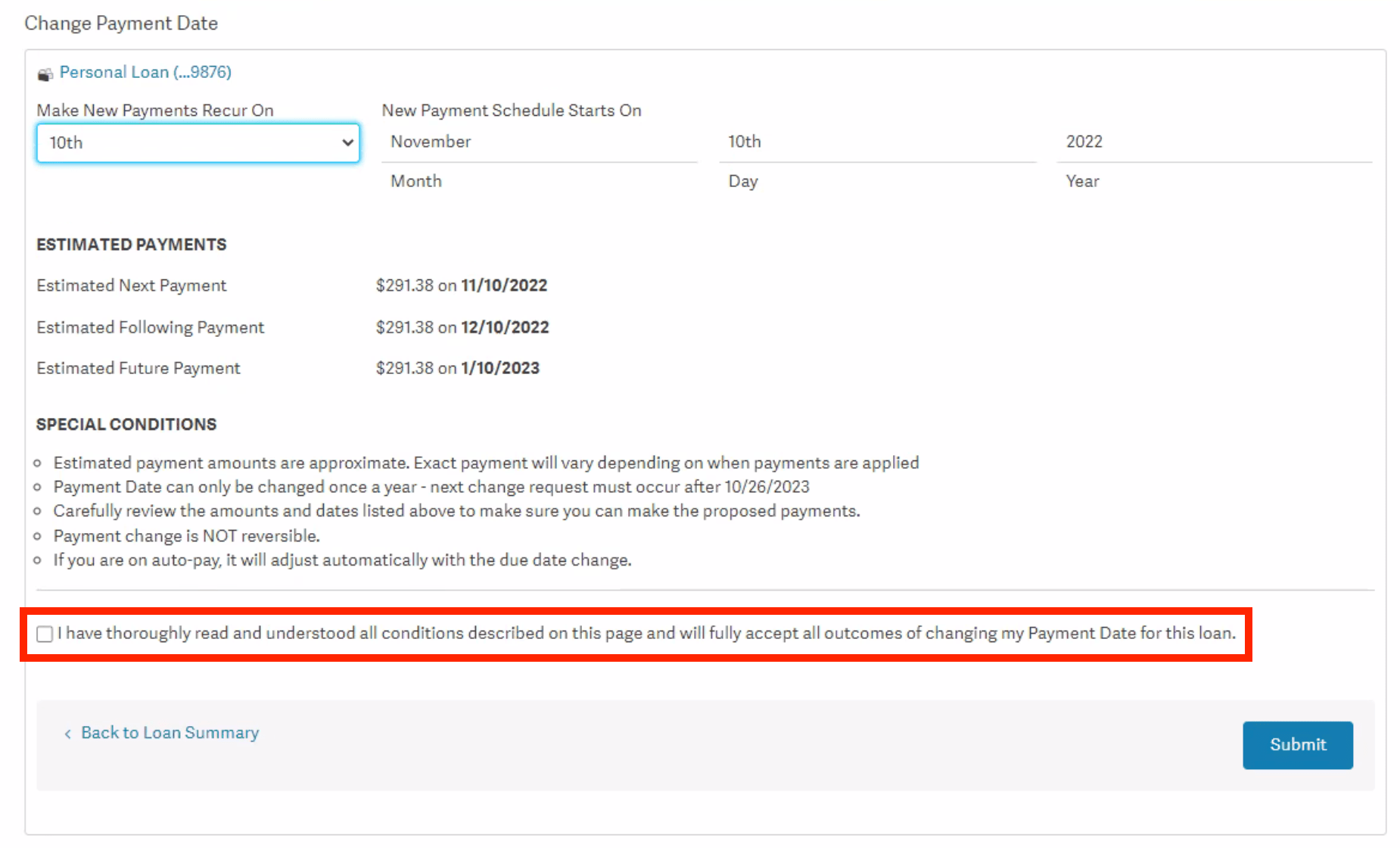 How can I change my monthly payment due date for my Personal Loan? SoFi