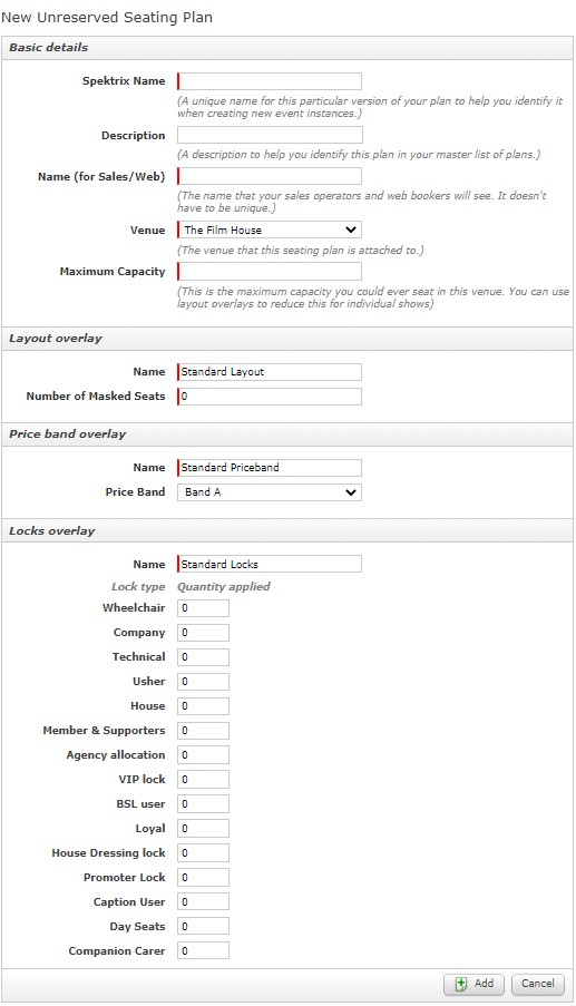 How to Create an Unreserved Seating Plan Support Centre