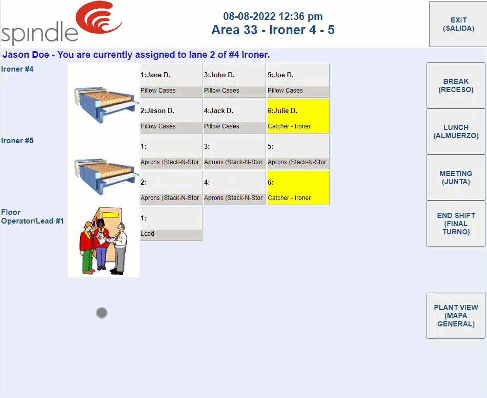 Login Station User Instructions Production Spindle Support