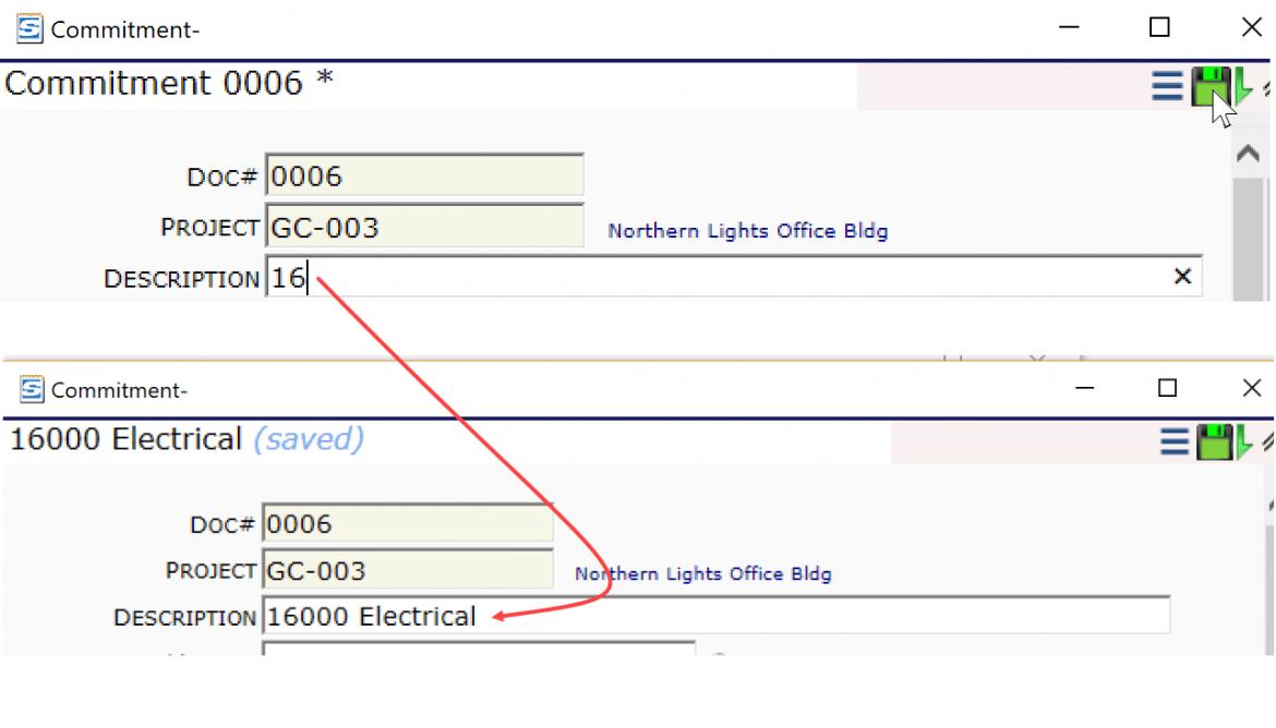 CSI Code Tips Description vs. Extended Description Spitfire Client