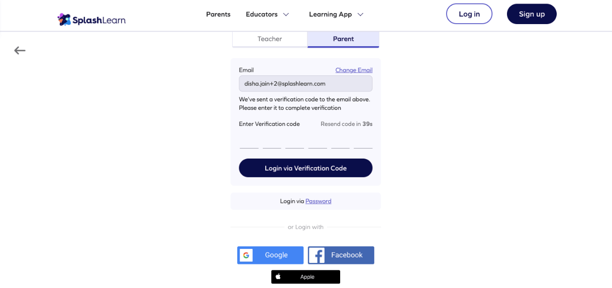 How can parents and children sign in to SplashLearn account? SplashLearn