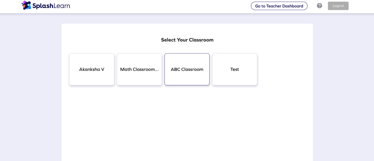 A stepbystep guide for Teachers to help their students login/sign in SplashLearn