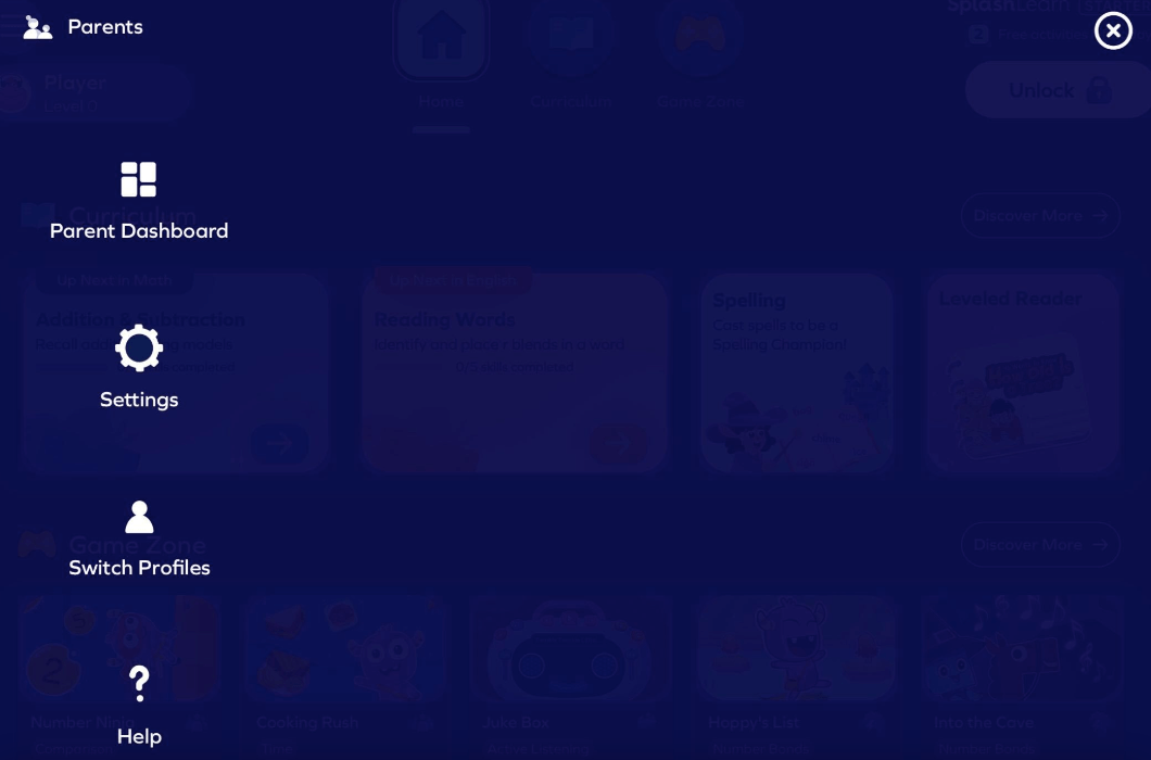 How to delete a parent account? SplashLearn