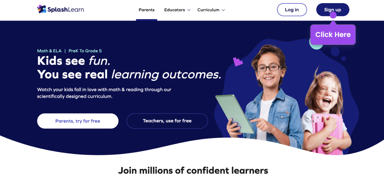 Creating and verifying a Parent account on SplashLearn A stepbystep