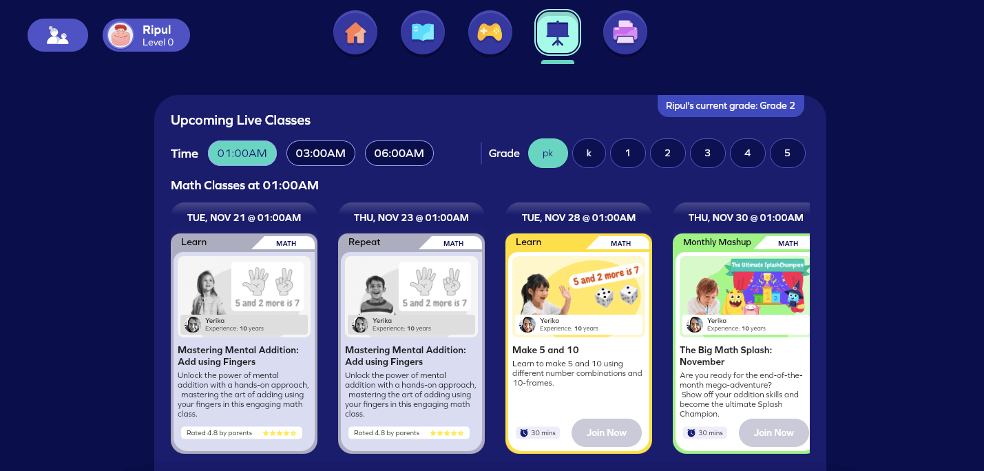 Joining SplashLearn live classes A guide for parents to help their kids learn better SplashLearn