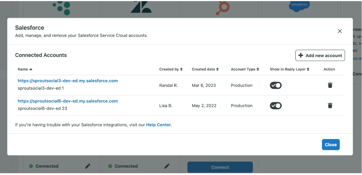 How can I use Salesforce in Sprout? Sprout Social Support