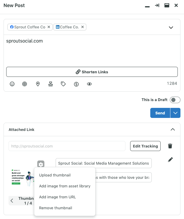 URL Metadata Sprout Social Support