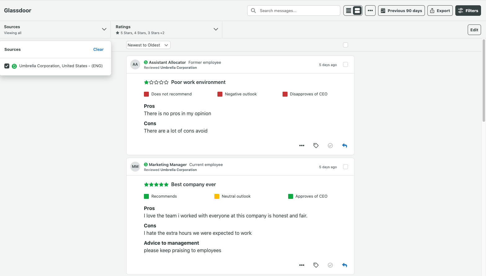 Glassdoor Integration Sprout Social Support