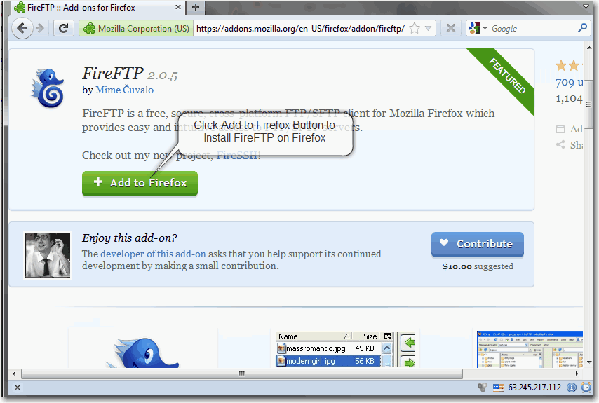 How to connect FTP using FireFTP Firefox Browser Addon For Linux