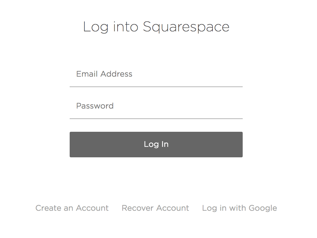 Logging into Squarespace Squarespace Help