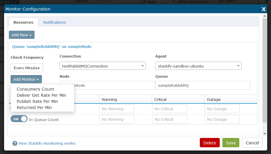 Monitors Queues Stackify Support
