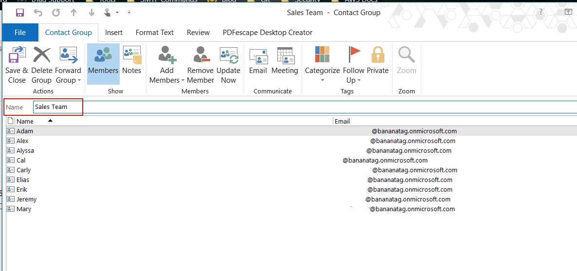 Creating Contact Groups in Outlook Staffbase Support Portal