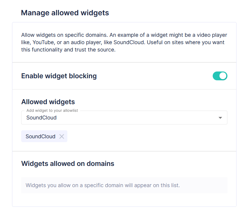 Can I allowlist sites or widgets I trust? Startpage Support