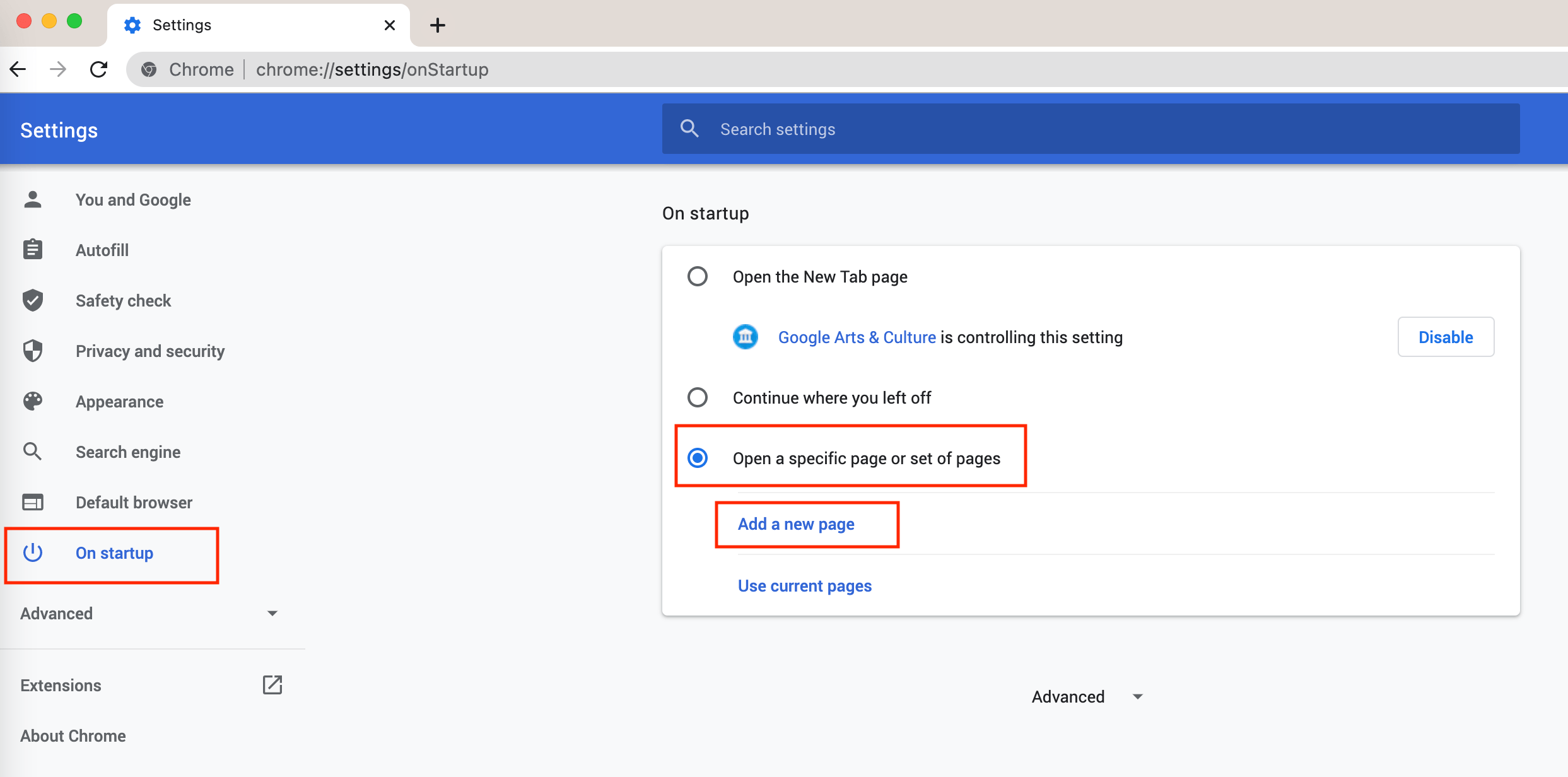 Make Startpage my startup page and homepage in Chromium? Startpage Support
