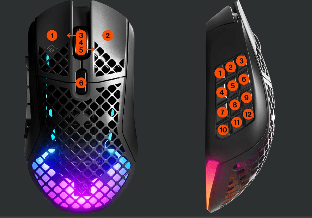 What is a tilt click scroll wheel on the Aerox 9 wireless? Support