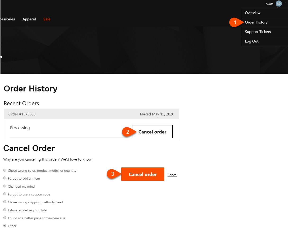 Can I cancel or change my order after it has been placed? Support