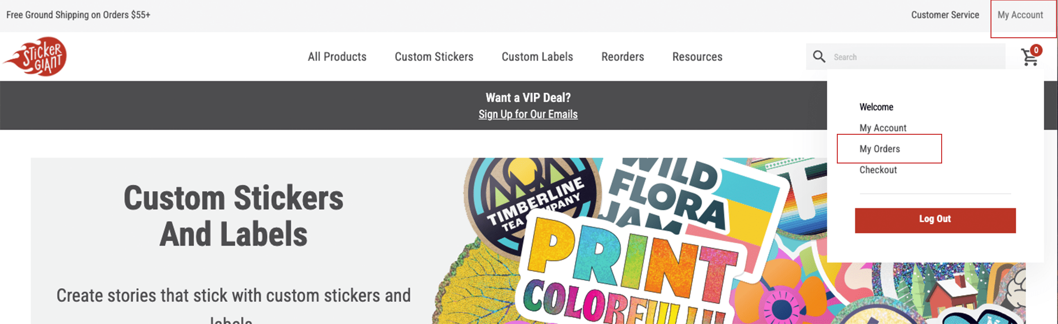 Where can I find my tracking number? StickerGiant