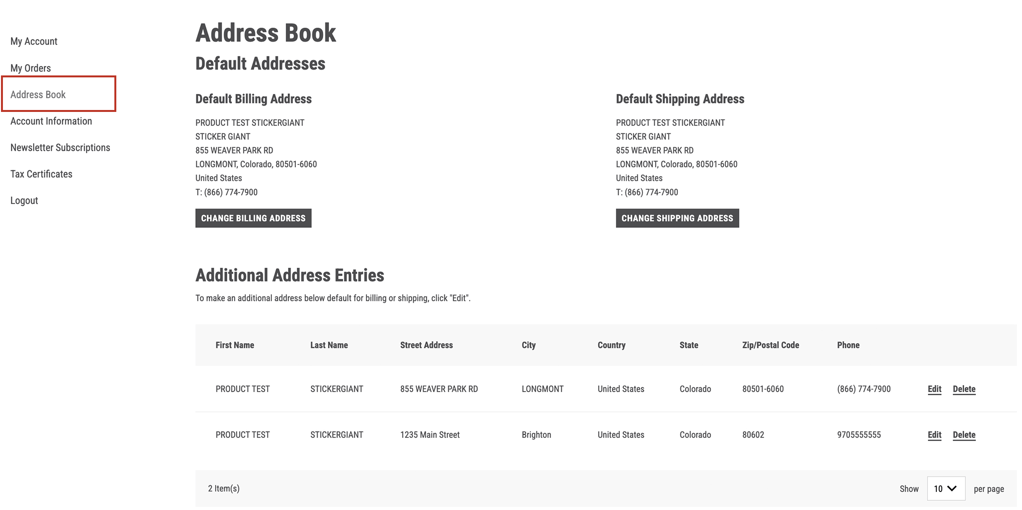 How to manage your Address Book StickerGiant
