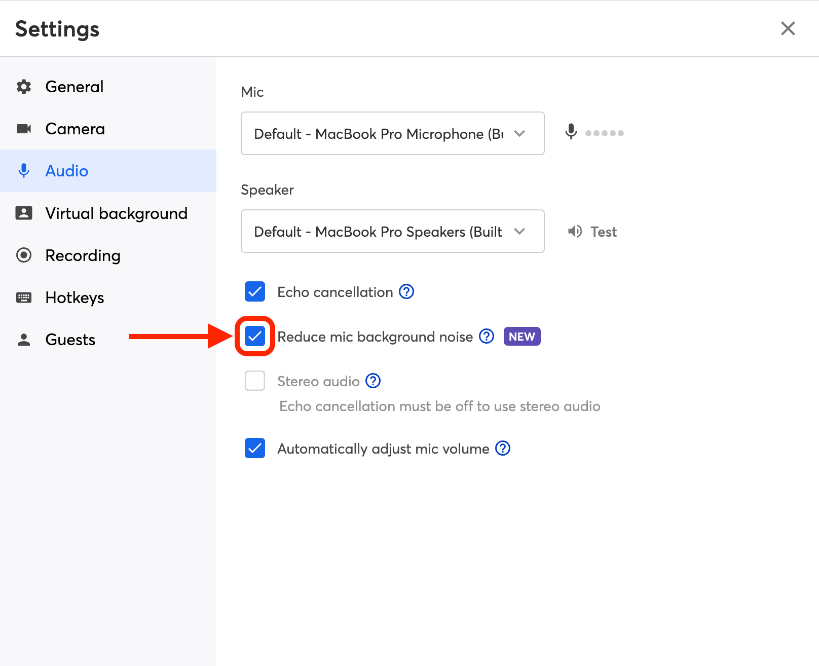 Remove Background Noise StreamYard Help Center
