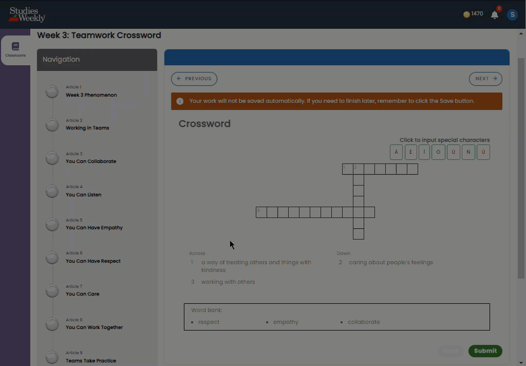 How to Complete a Crossword – Studies Weekly