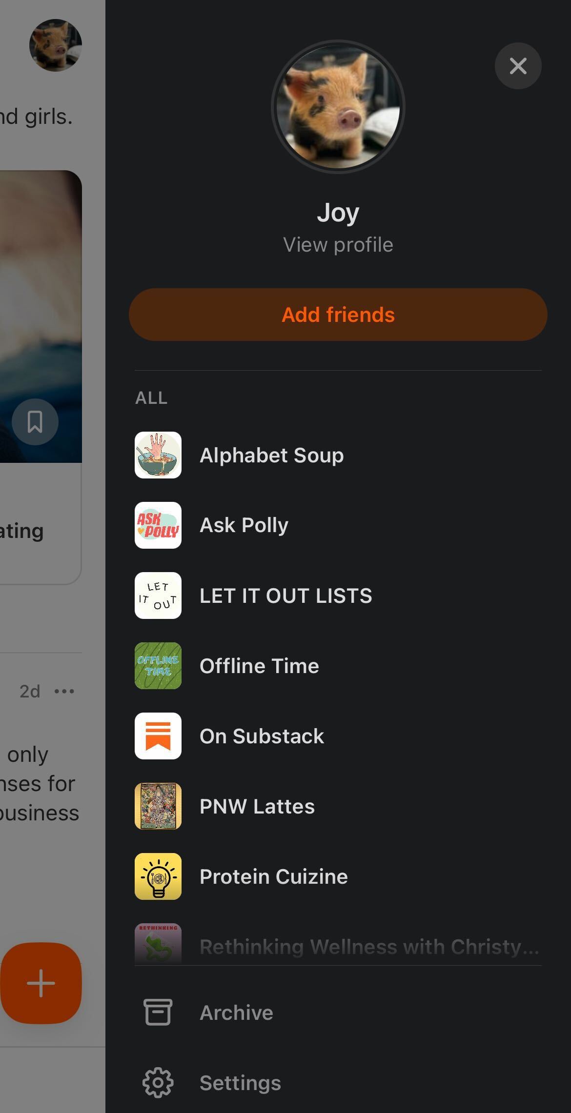 What does Archive mean on the Substack iOS app? Substack, Inc
