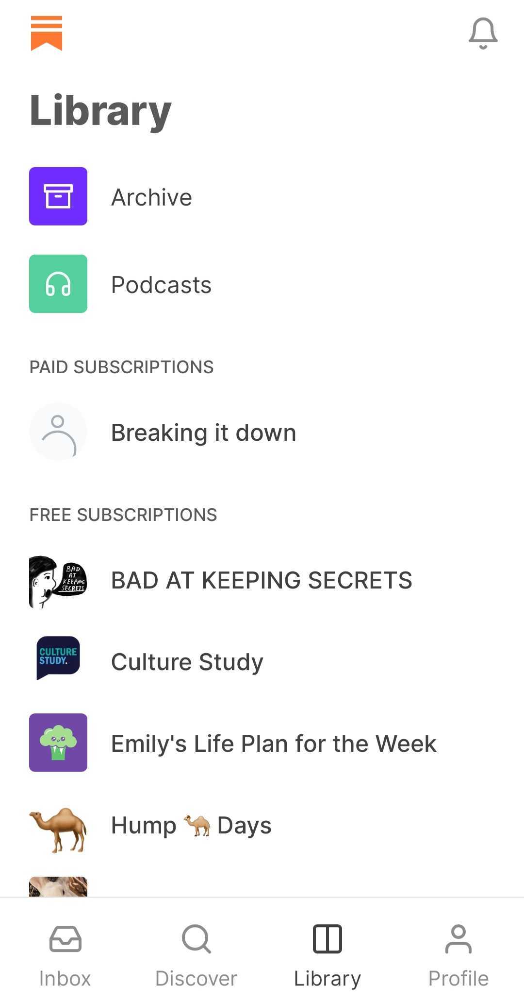 What does Archive mean on the Android app? Substack, Inc